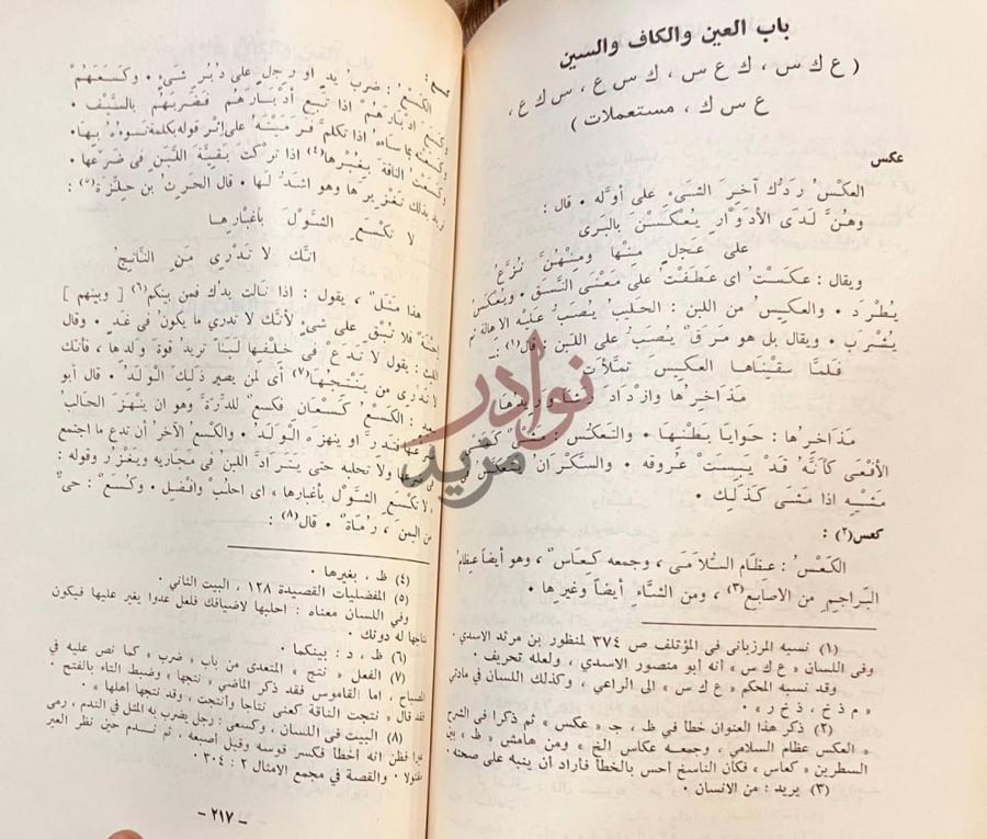 صفحة داخلية كتاب كتاب العين اول معجم في اللغة العربية