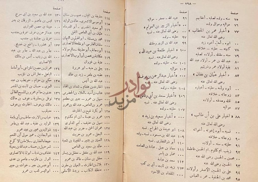 فهرس كتاب المعارف