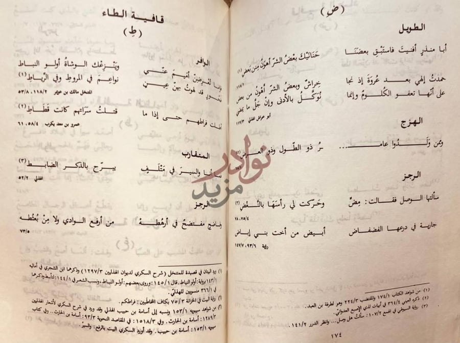صفحة داخلية كتاب فهارس شرح المفصل الطويل الهزج