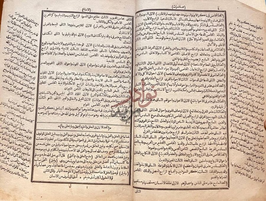 صفحة داخلية كتاب محاضرات الادباء ومحاورات الشعراء والبلغاء