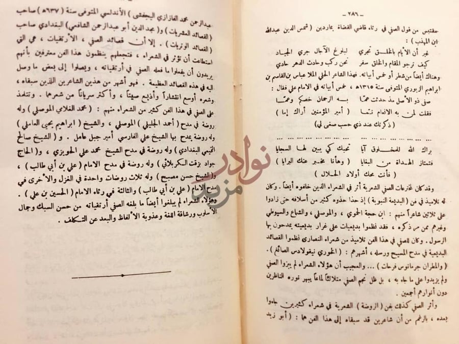 صفحة داخلية كتاب شعر صفي الدين الحلي نص من داخل الكتاب
