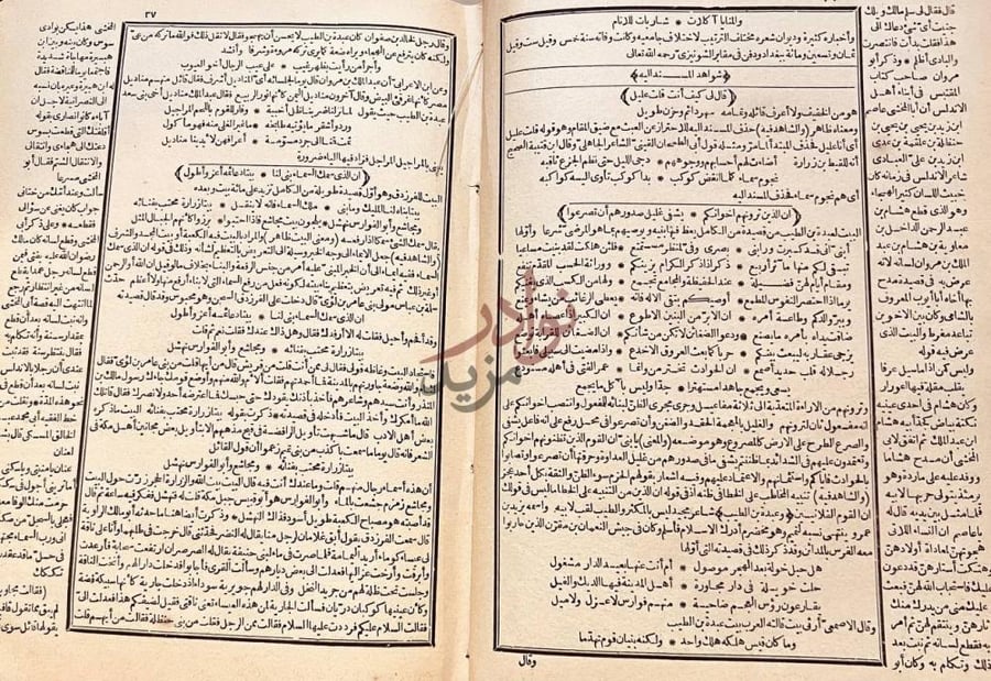 صفحة داخلية كتاب شرح شواهد التلخيص المسمى معاهد التنصيص