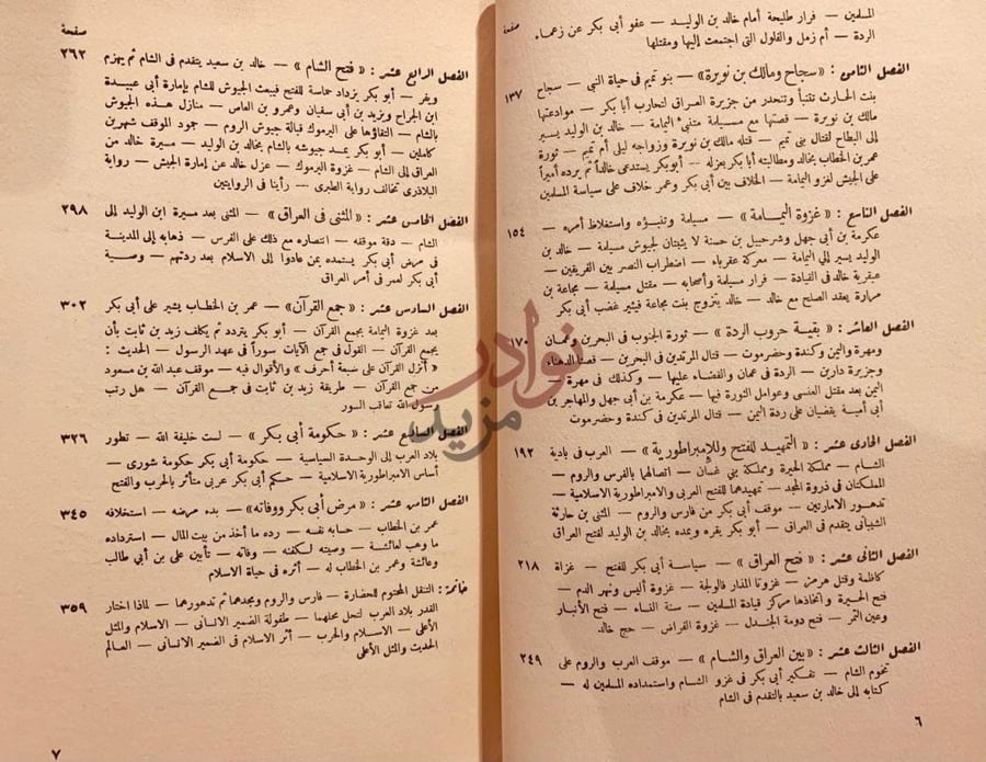 فهرس كتاب الصديق ابوبكر استكمال لفهرس