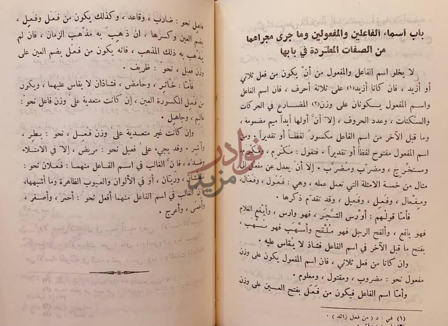 فصل كتاب المقرب باب أسماء الفاعلين
