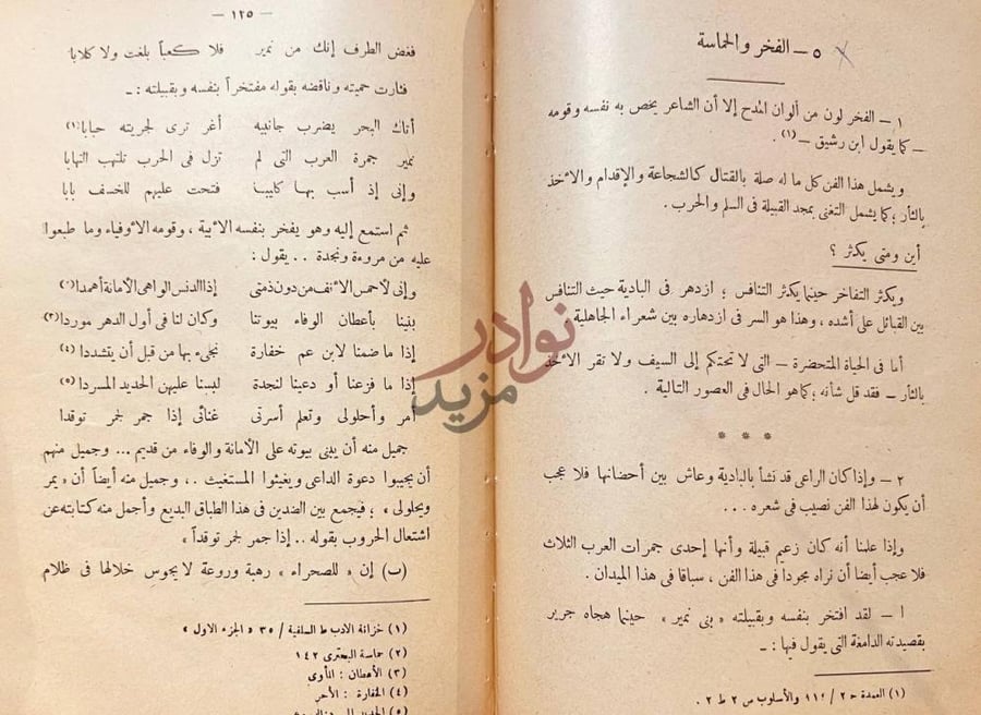 صفحة داخلية كتاب الراعى النميرى الفخر والحماسة