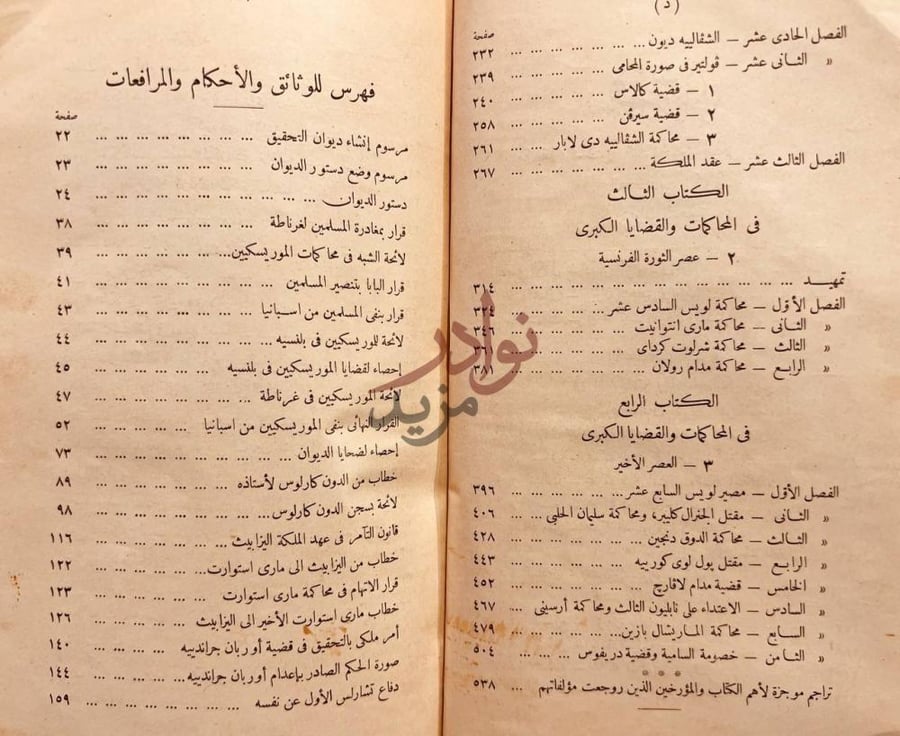 فهرس كتاب ديوان التحقيق والمحاكمات الكبرى فهرس للوثائق