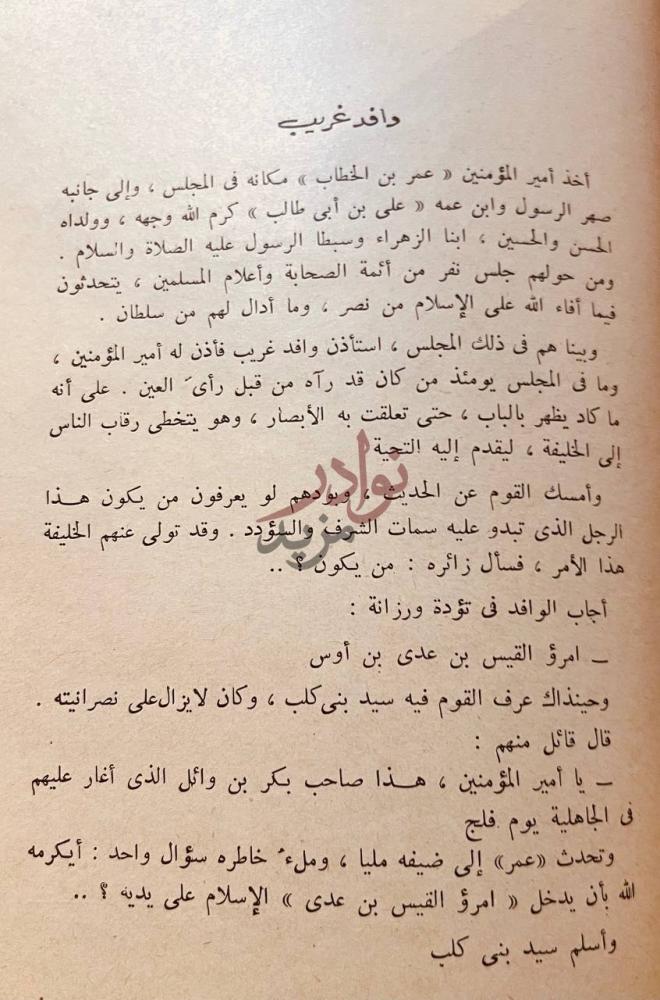 فصل كتاب سكينة بنت الحسين وافد غريب