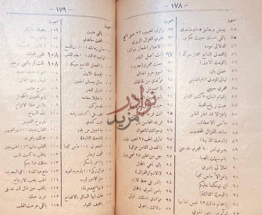 كشاف كتاب المغني المصري وصور مشاهير ملخى المغاني صحيفة
