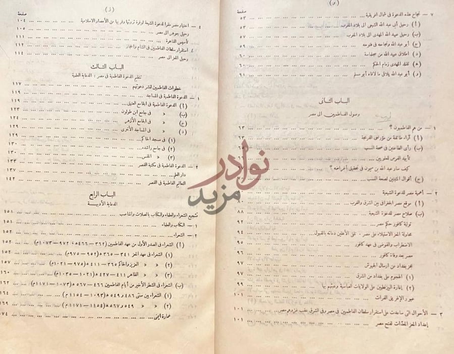 فهرس كتاب الفاطميون في مصر واعمالهم السياسية والدينية