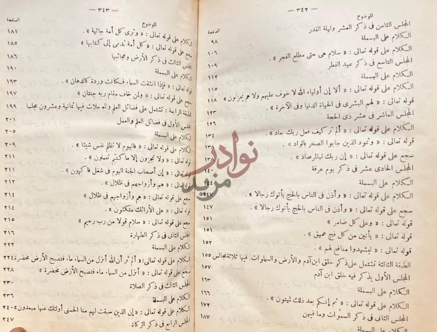 فهرس كتاب التبصرة
