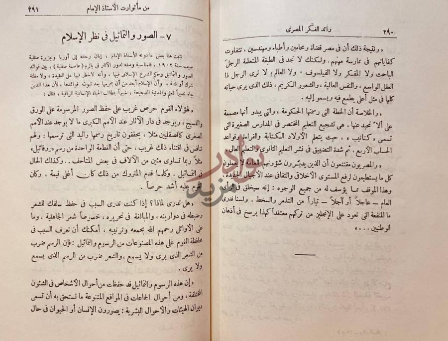 صفحة داخلية كتاب رائد الفكر المصرى الامام محمد عبده