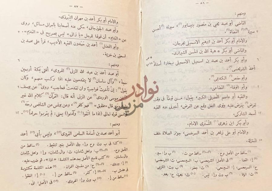 صفحة داخلية كتاب طبقات الفقهاء الشافعية