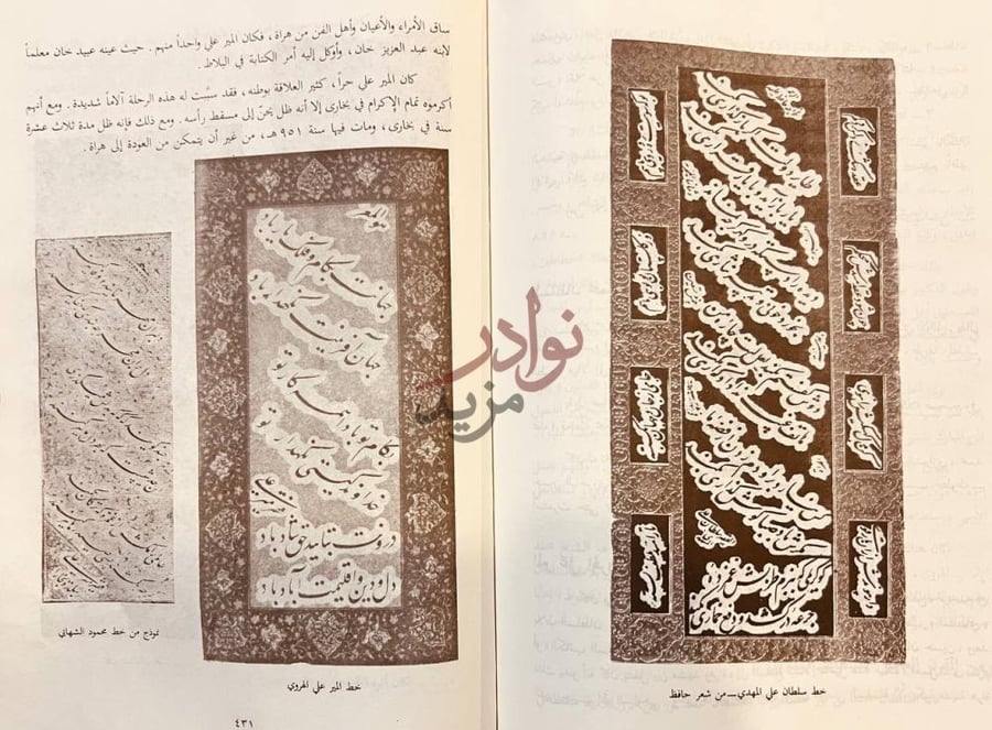صفحة داخلية كتاب اطلس الخط والخطوط خط المير علي الهروي