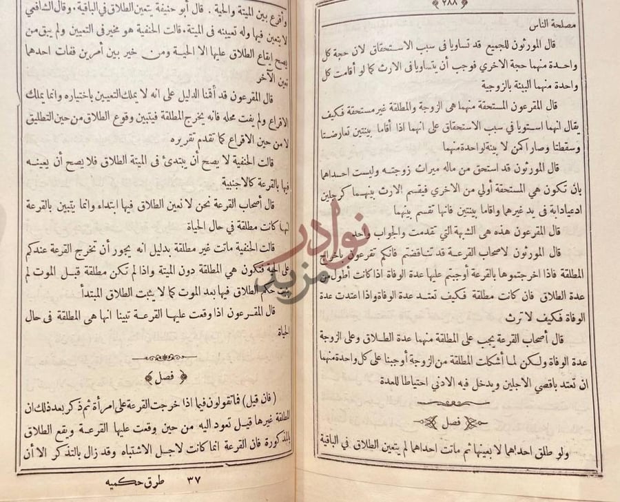 صفحة داخلية كتاب الطرق الحكمية في السياسة الشرعية فصل