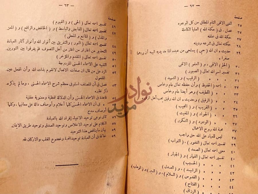 فهرس كتاب الحق الواضح المبين في شرح توحيد الانبياء والمرسلين