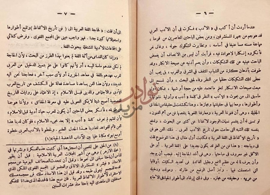 صفحة داخلية كتاب الحياة الادبية عند العرب قبل الاسلام