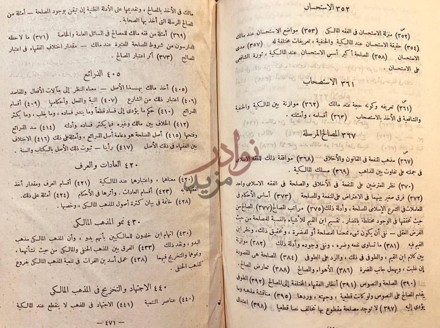 فهرس كتاب مالك حياته وعصره اراؤه وفقهه الاستحسان