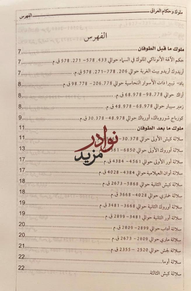 حكام وملوك العراق من فجر التاريخ ليومنا هذا /احمد ايوب