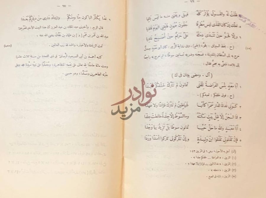صفحة داخلية كتاب ديوان سحيم صفحات من النص الشعري