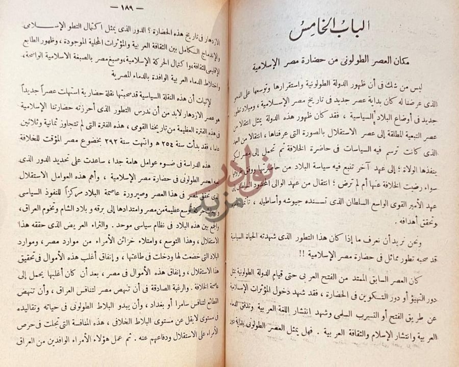 فصل كتاب حضارة مصر الاسلامية العصر الطولونى
