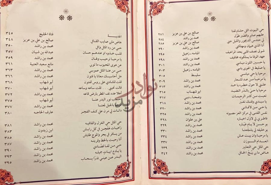 فهرس كتاب ديوان الشيخ محمد بن راشد المكتوم الفهرس