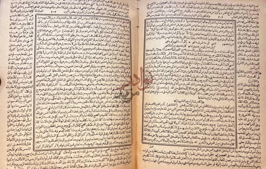 صفحة داخلية كتاب الفتوحات الوهبيه بشرح الاربعين حديثا النوويه