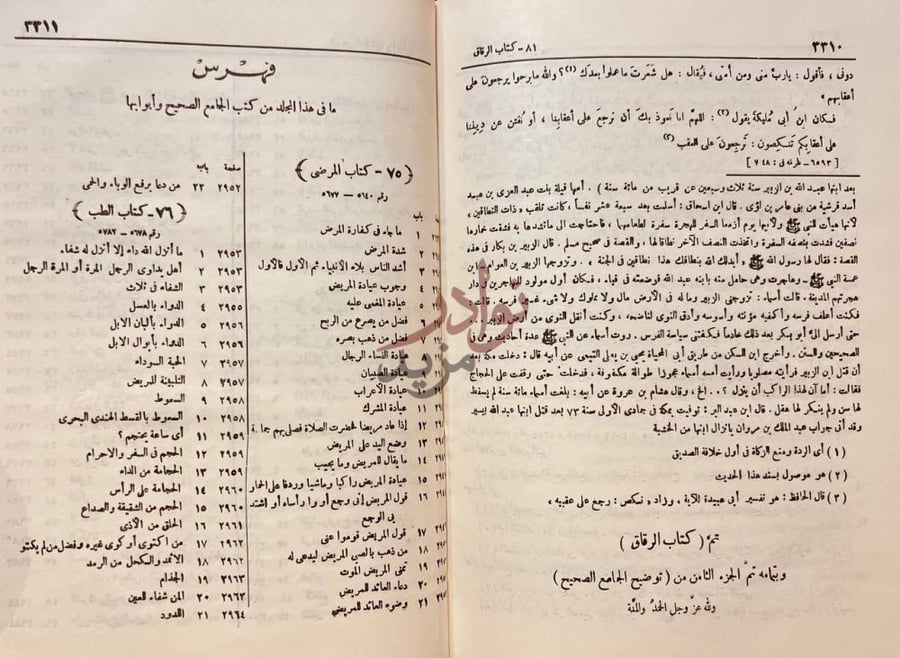 فهرس كتاب توضيح الجامع الصحيح فهرس