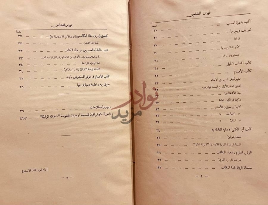 فهرس كتاب الاصنام فهرس المضامين