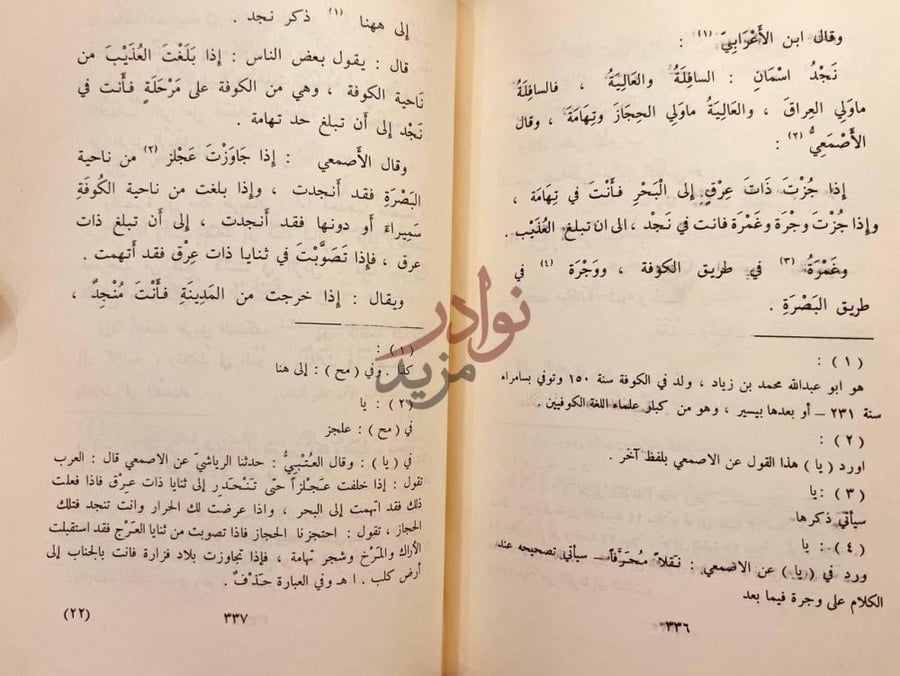 صفحة داخلية كتاب بلاد العرب