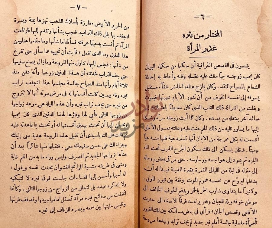 صفحة داخلية كتاب الادب العصري مقالات مختارة في العلم والادب