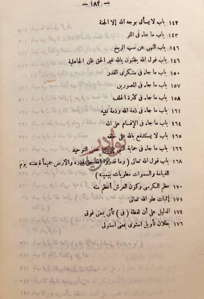 فهرس كتاب ابطال التنديد باختصار شرح التوحيد