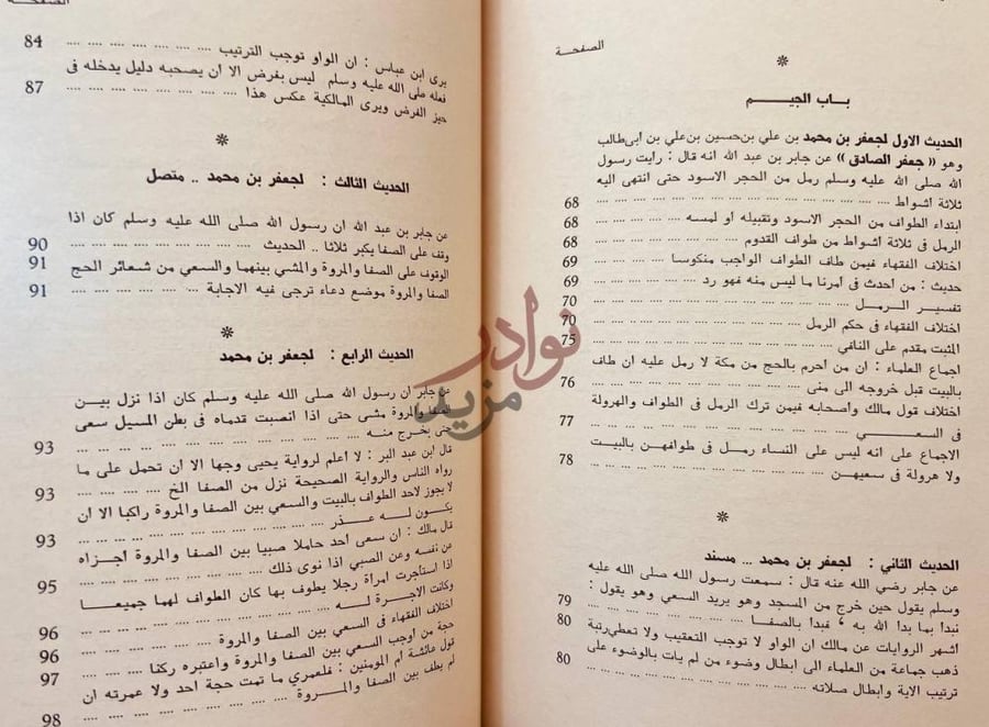 فهرس كتاب التمهيد لما في الموطا من المعاني والاسانيد الجزء