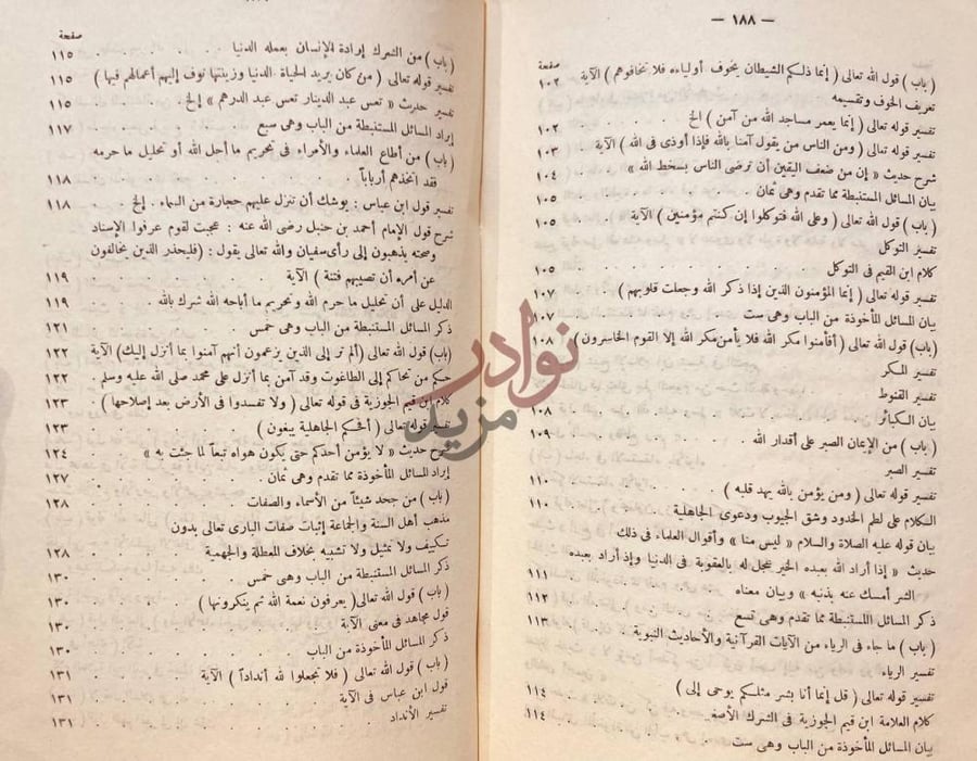 فهرس كتاب كتاب التوحيد حق الله على العبيد
