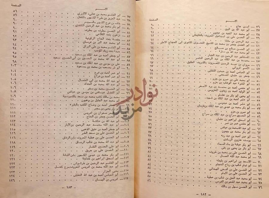 كشاف كتاب رايات المبرزين وغايات المميزين الاسم
