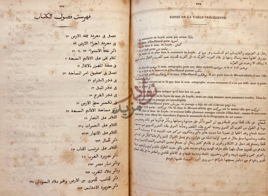 فهرس كتاب تقويم البلدان فهرست فصول الكتاب