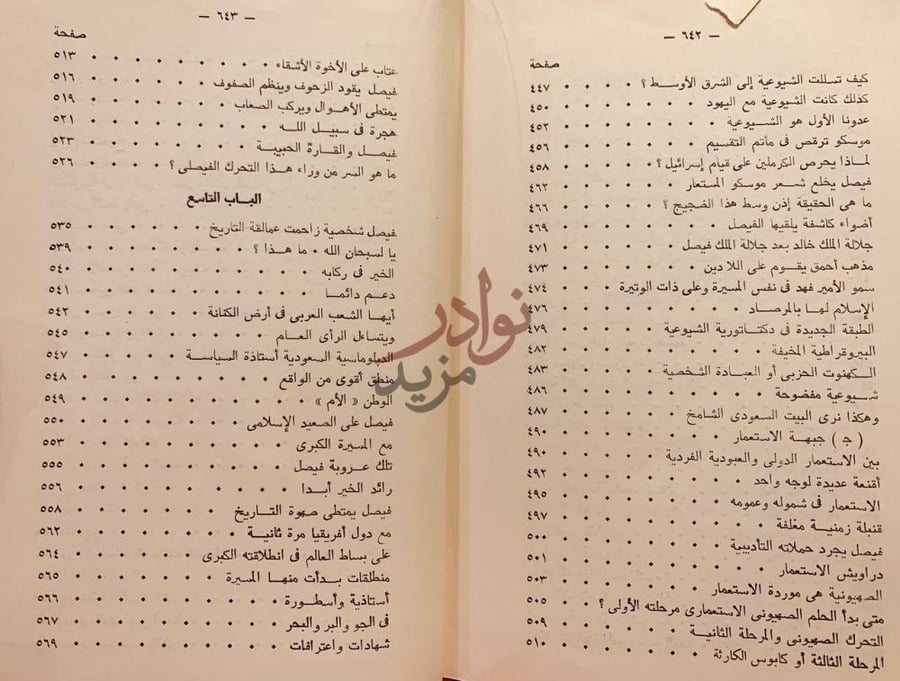 فهرس كتاب فيصل في قمة التاريخ