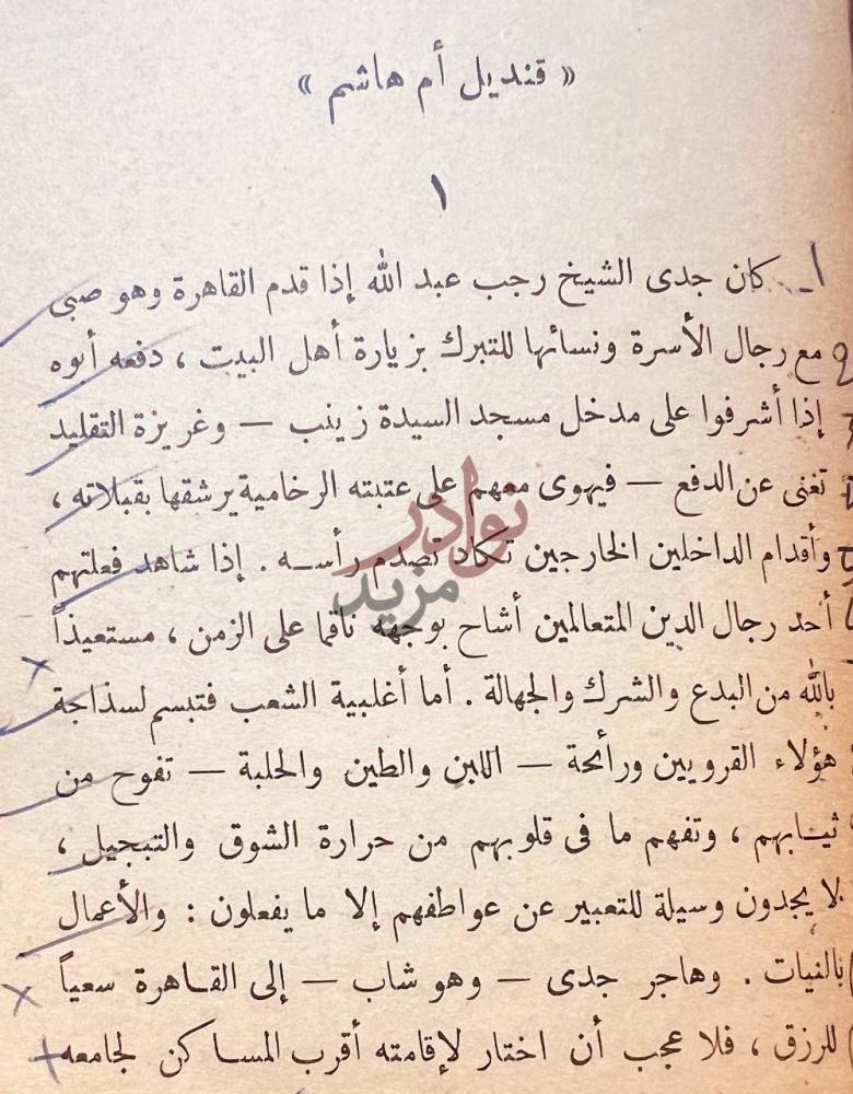 صفحة داخلية كتاب قنديل ام هاشم