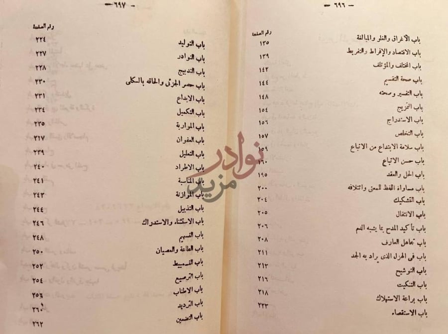 فهرس كتاب جوهر الكنز تلخيص كنز البراعة في ادوات ذوي اليراعة