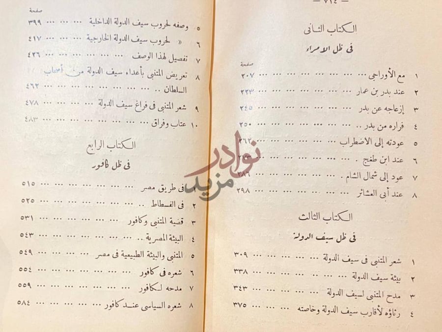 فهرس كتاب مع المتنبي