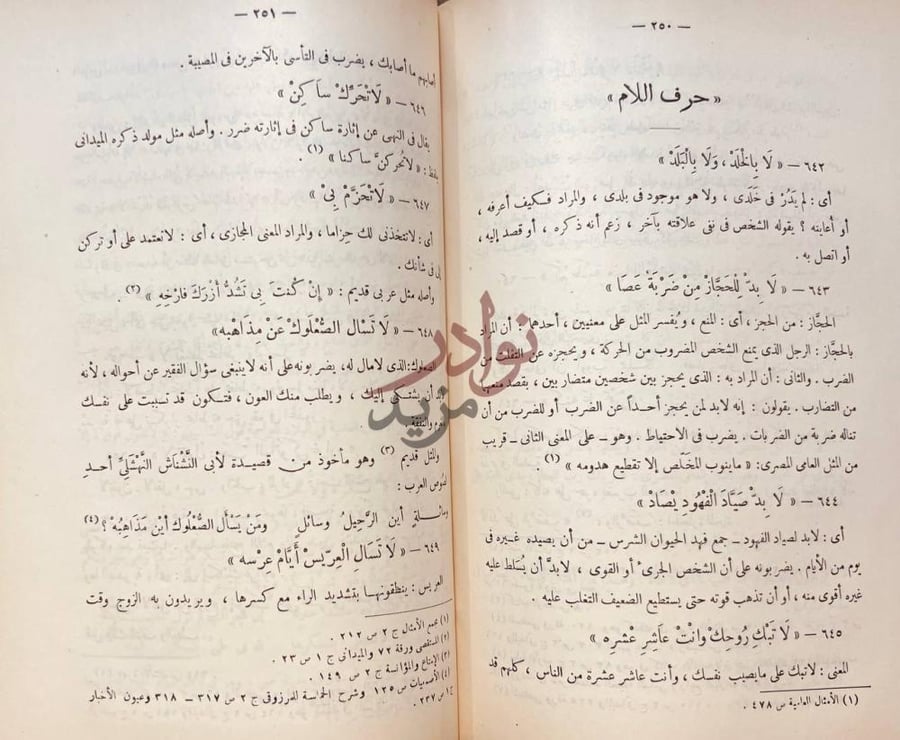 صفحة داخلية كتاب الامثال العامية في نجد حرف اللام