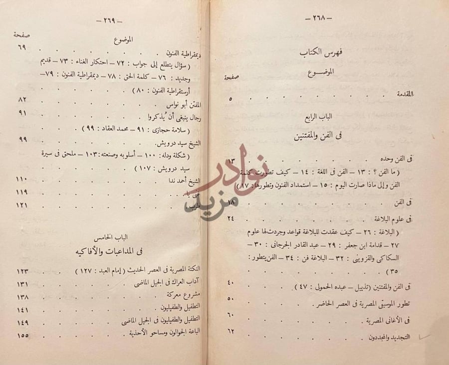 فهرس كتاب المختار فهرس الكتاب