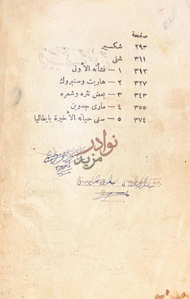 فهرس كتاب تراجم مصرية وغربية الجزء الثاني