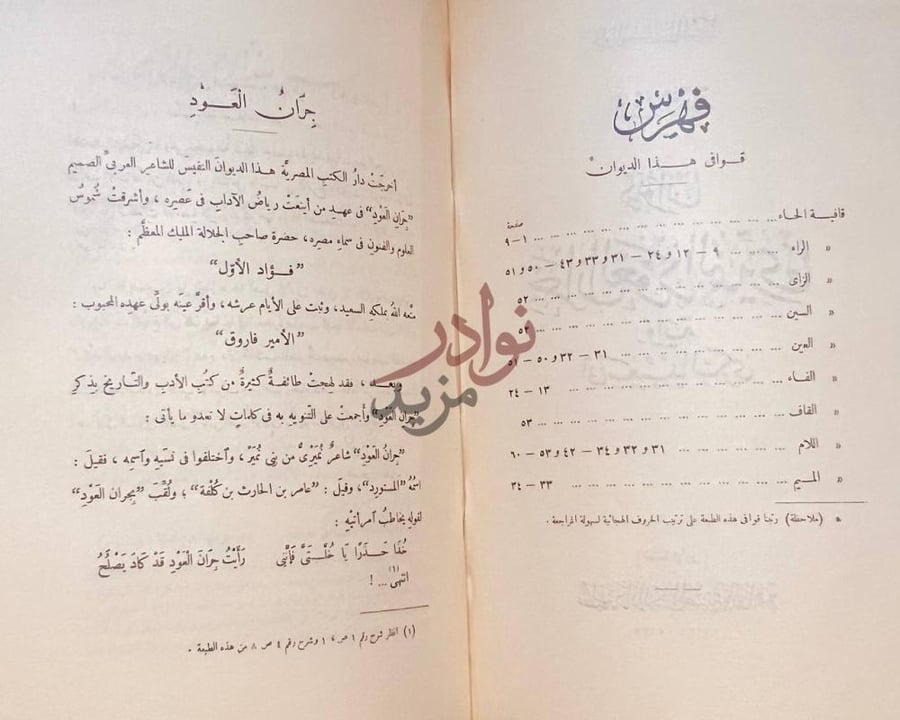 فهرس كتاب مختار ديوان علم الدين ايدمر المحيوي