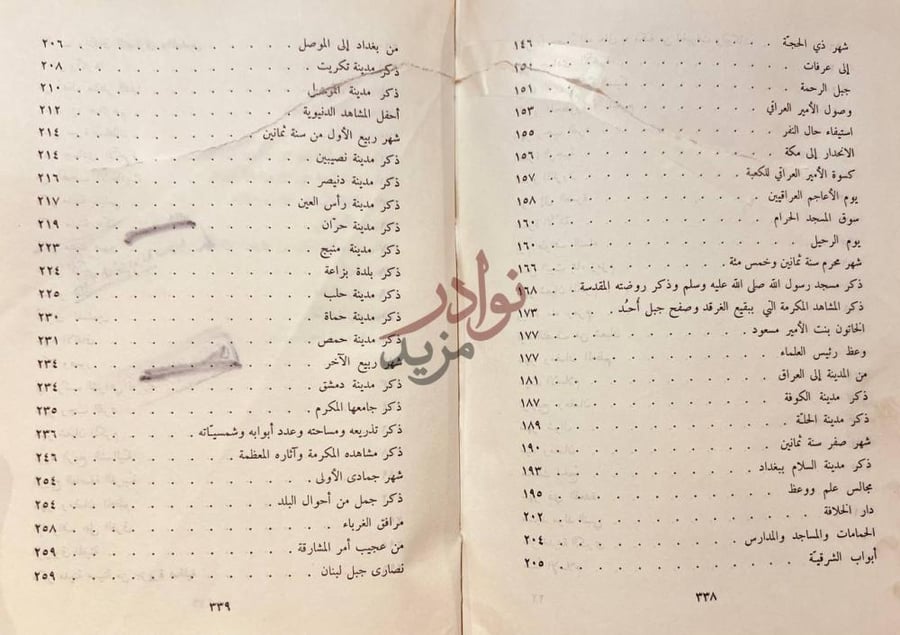 فهرس كتاب رحلة ابن جبير