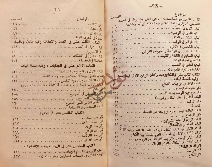 فهرس كتاب مدارج الكمال نظم مختصر الخصال