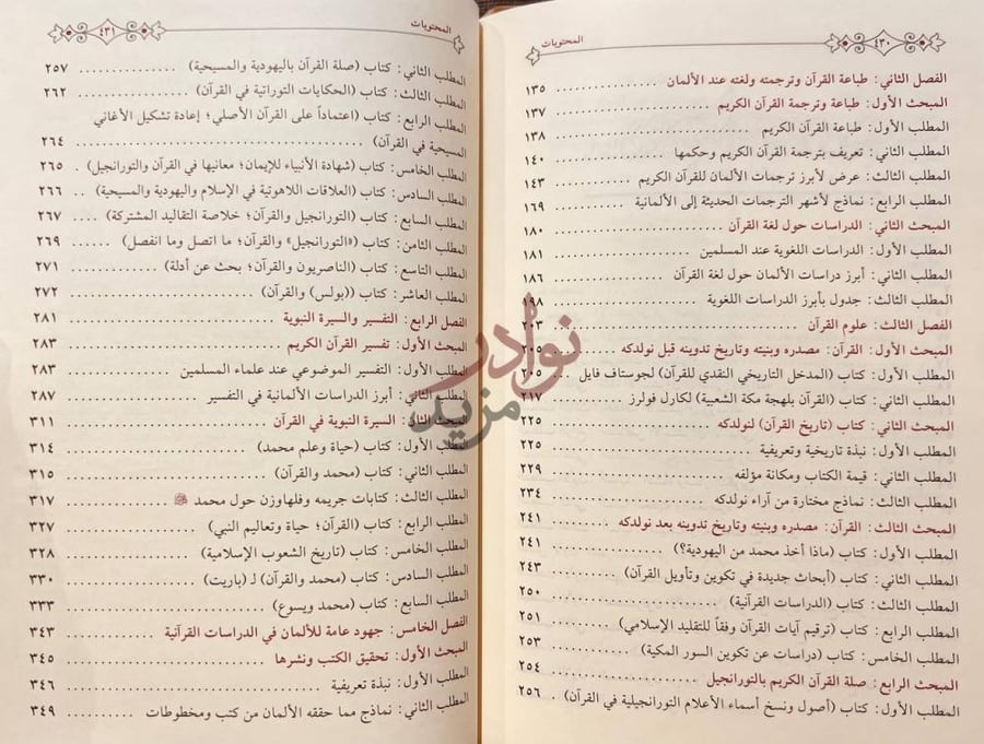 فهرس كتاب اثار الاستشراق الالماني في الدراسات القرانية