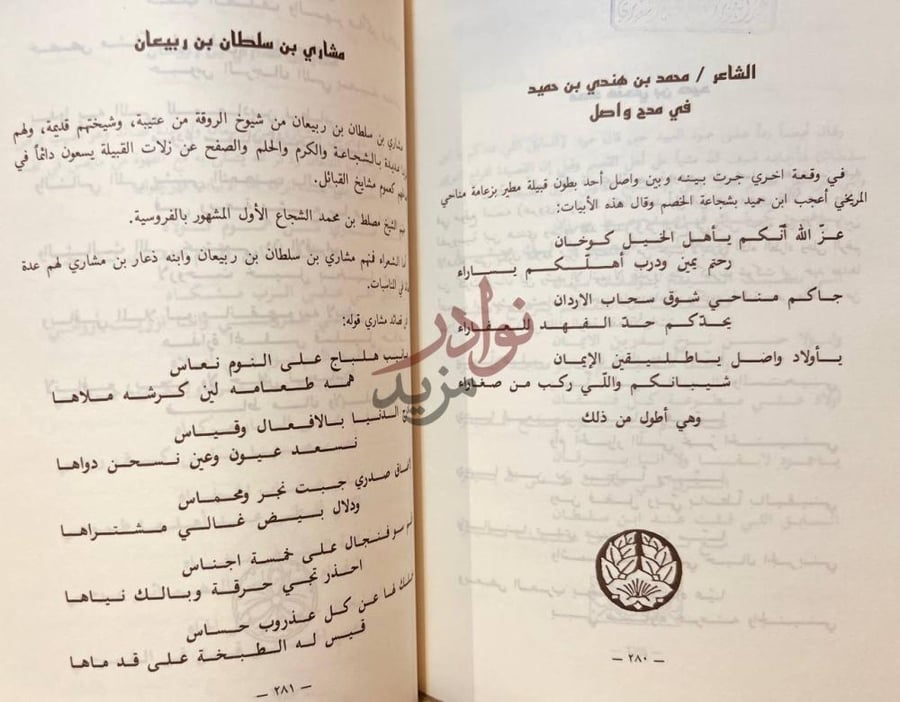 صفحة داخلية كتاب ديوان الامراء وتحفة الشعراء