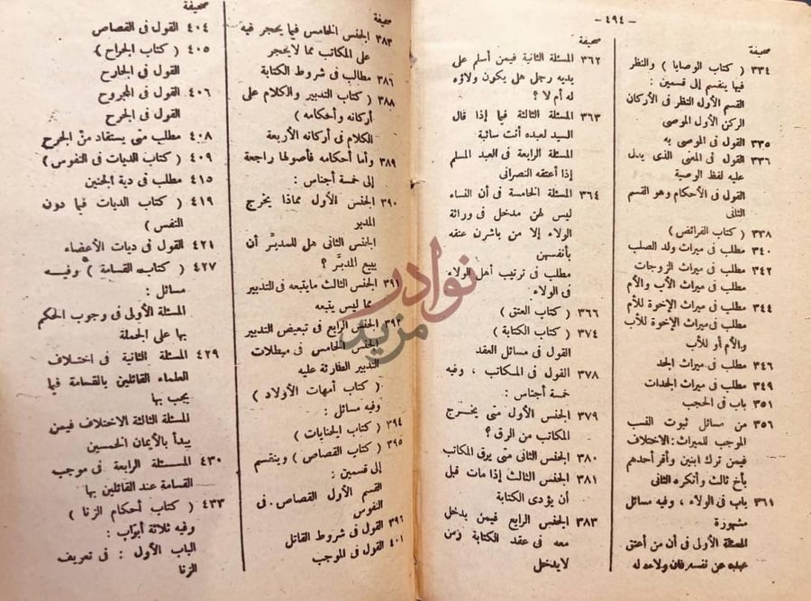 فهرس كتاب بداية المجتهد ونهاية المقتصد مجلد واحد