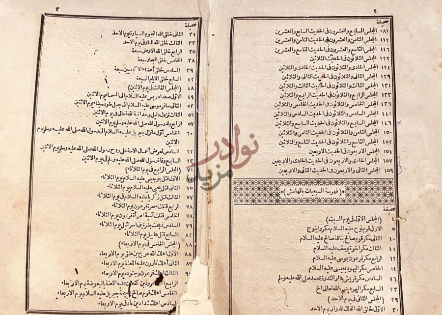 فهرس كتاب المجالس السنيه في الكلام على الاربعين النوويه