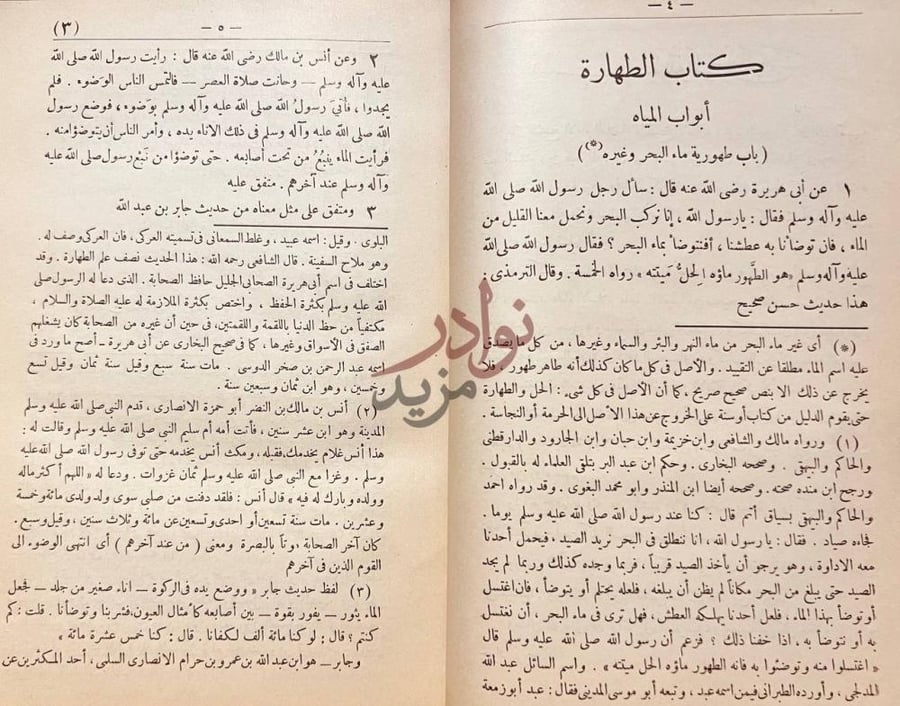 صفحة داخلية كتاب المنتقى من اخبار المصطفى صلى الله عليه وسلم